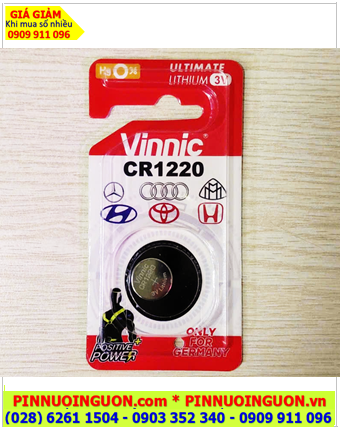 Vinnic CR1220-BP1; Pin 3v Lithium Vinnic CR1220-BP1 chính hãng (Loại vỉ 01viên)